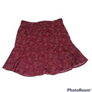 PAPERMOON | Red Burgundy Polka Dot Ruffle Skirt with Tie in Front #PS15421